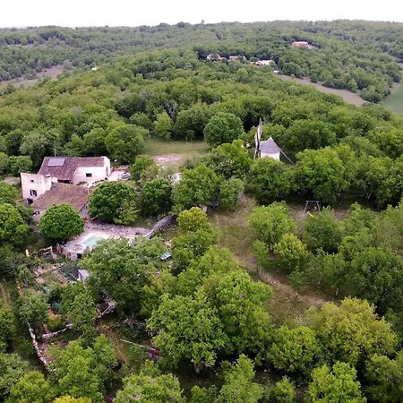 بيت للعطل Le Moulin De Pech Garrigou, Maison En Pierre Au Calme Esclauzels